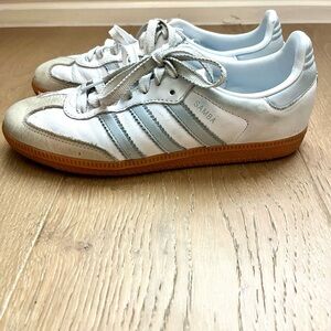 Adidas Samba White and Gray Shoes